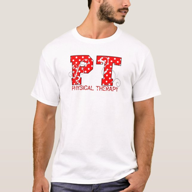 PT in roten und weißen Polka-Punkten T-Shirt (Vorderseite)