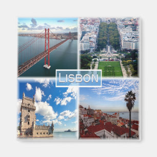 PT Lissabon - The 25 de Abril Bridge - Tagus River Magnet