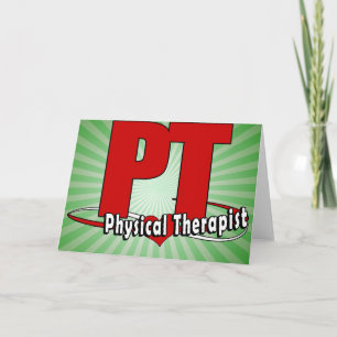 PT LOGO BIG RED Physiotherapeut Feiertagskarte