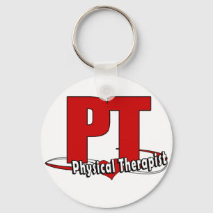 PT LOGO BIG RED Physiotherapeut Schlüsselanhänger