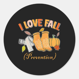 Pt Nurse Fall I Liebe Fall Prävention Fall Physisc Runder Aufkleber