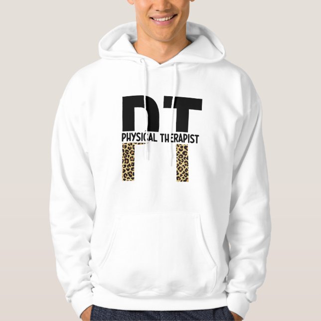 PT Physiotherapeut Cheetah Print PT Grad Geschenke Hoodie (Vorderseite)