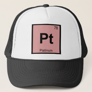 Pt - Platinum Chemistry Periodic Table Symbol Truckerkappe