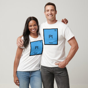 Pt - Pluto Lustiges Chemie-Element-Symbol T-Shirt
