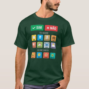 PT-PT Autismus AAC PECS Mitteilung zur Meldung 01 T-Shirt