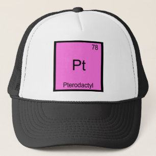 Pt - Pterodactyl Lustiges Chemie-Element-Symbol Truckerkappe