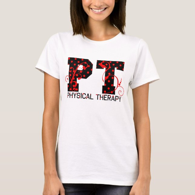 pt schwarze Polka Punkte T-Shirt (Vorderseite)
