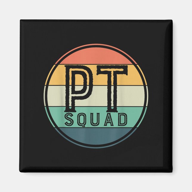 Pt Squad Retro Physiotherapie  Magnet (Vorne)