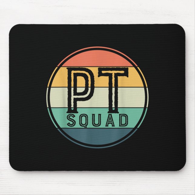 Pt Squad Retro Physiotherapie  Mousepad (Vorne)