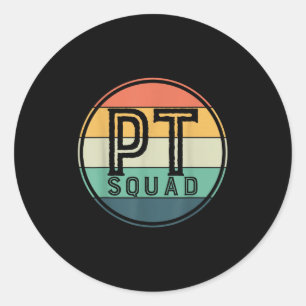 Pt Squad Retro Physiotherapie  Runder Aufkleber