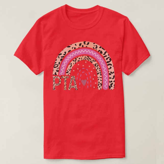 PTA Leopard Rainbow Physiotherapeut Assistant R T-Shirt (Design vorne)