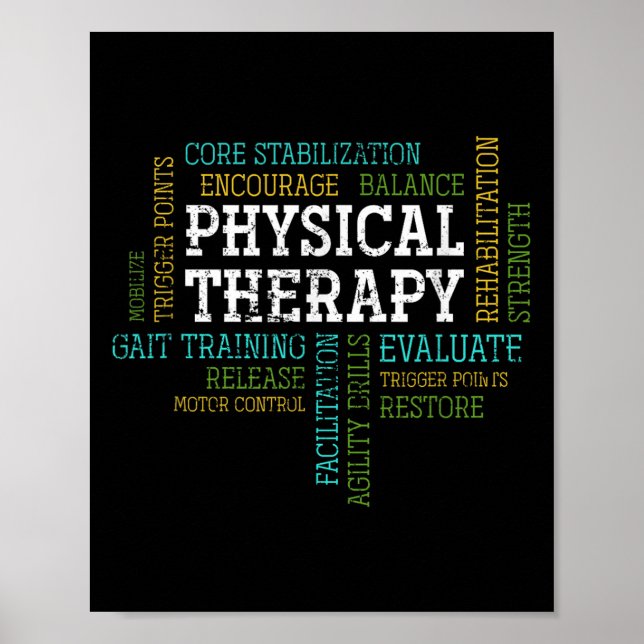 Pta Physical Motivational Therapy Gift Physical Th Poster (Vorne)