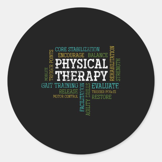 Pta Physical Motivational Therapy Gift Physical Th Runder Aufkleber (Vorderseite)