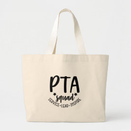 PTA Squad Tote Bag für Freiwillige PTA Mama PTA Va Jumbo Stoffbeutel