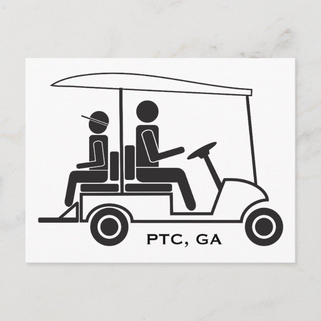 PTC GA Golf Cart Postkarte (Vorderseite)