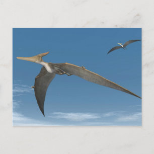 Pteranodon-Dinosaurier fliegen - 3D-Darstellung Postkarte