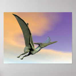 Pteranodon Dinosaurier Fliegen - 3D rendern Poster