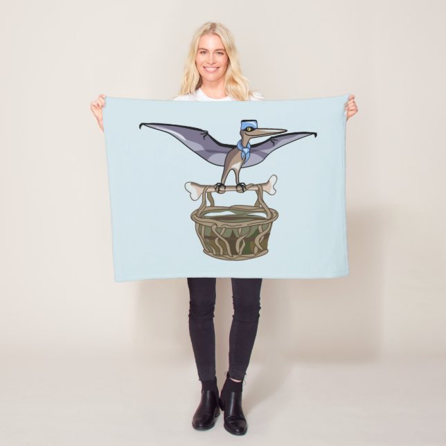 Pteranodon trägt einen Korb Fleecedecke (Beispiel)