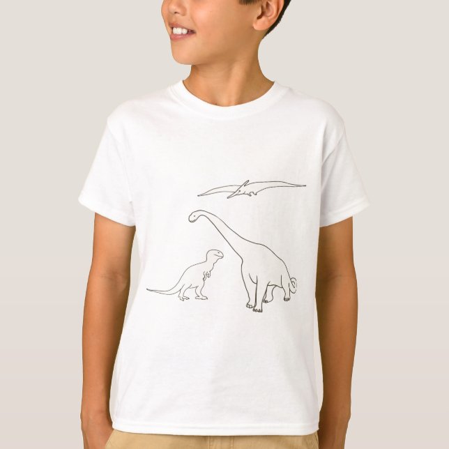 Pteranodon, Tyrannosaurus, Brontosaurus-Shirt T-Shirt (Vorderseite)