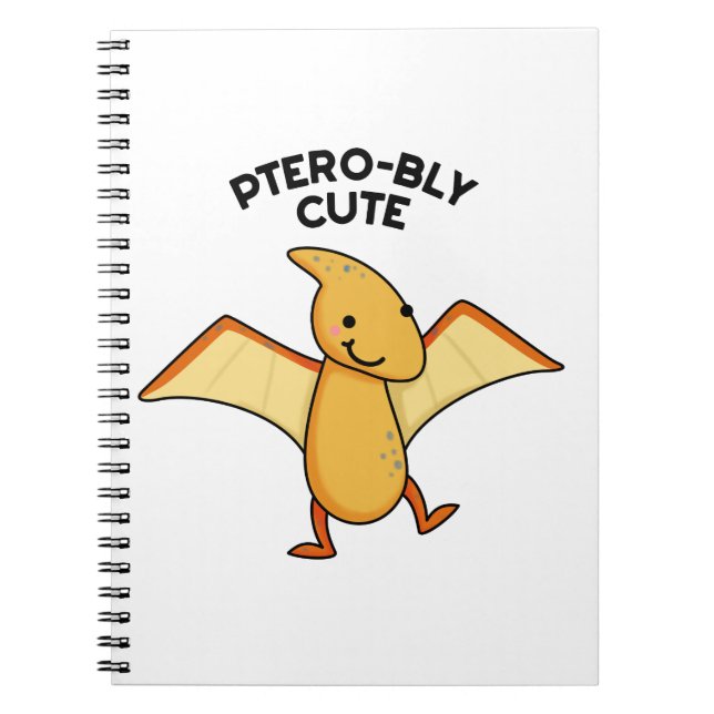 Pterobly Süßer Dinosaurier Pterodactyl Pun  Notizblock (Vorderseite)