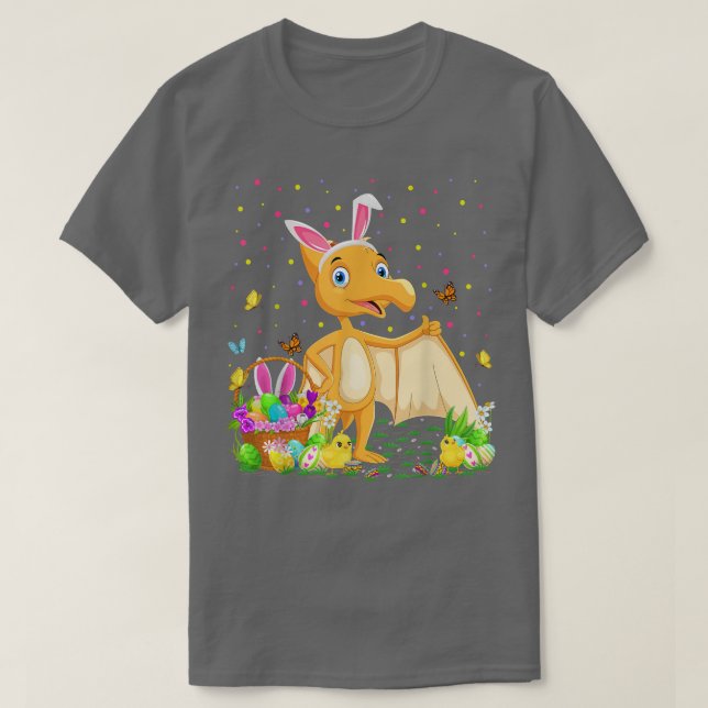 Pterodactyl Bunny Egg Jagd Pterodactyl Bird Eas T-Shirt (Design vorne)