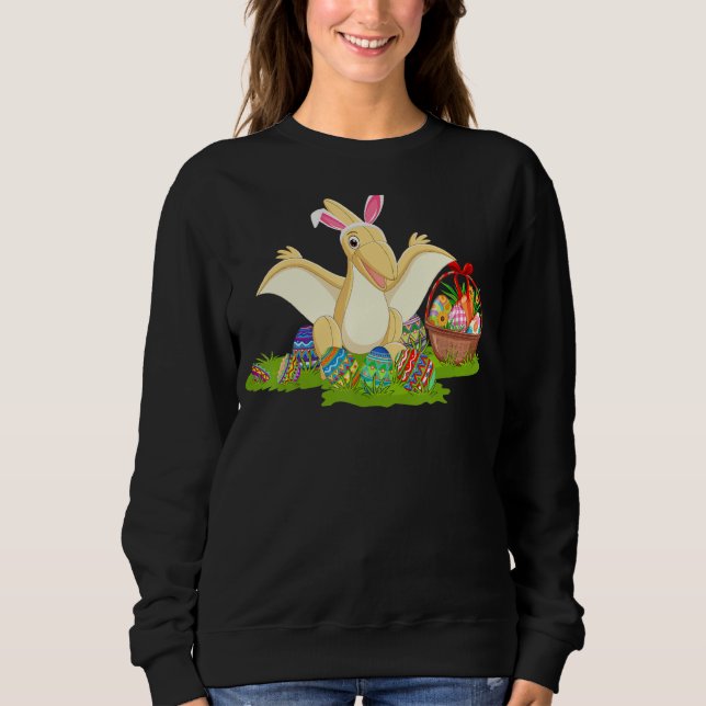 Pterodactyl Easter Egg Hunt Bunny Pterodactyl East Sweatshirt (Vorderseite)