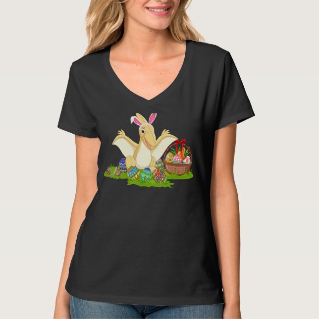 Pterodactyl Easter Egg Hunt Bunny Pterodactyl East T-Shirt (Vorderseite)