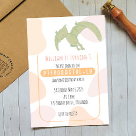 Pterodactyl Kinder Einladung zur ersten Geburtstag