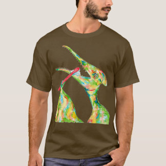 Pterodactyl putzt Zähne Dinosaurier Malerei Wasser T-Shirt