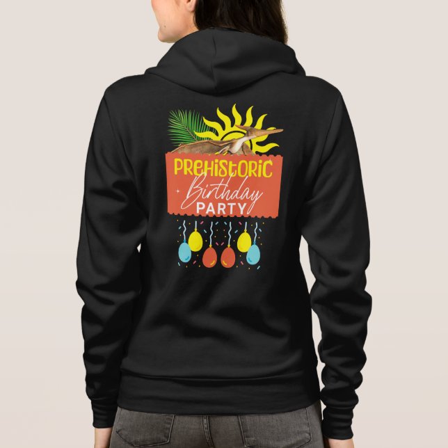 Pterodactyl-Urzeit-Geburtstagsfeier Hoodie (Rückseite)