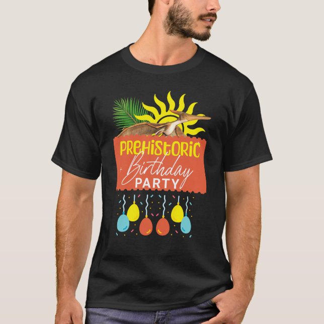 Pterodactyl-Urzeit-Geburtstagsfeier T-Shirt (Vorderseite)