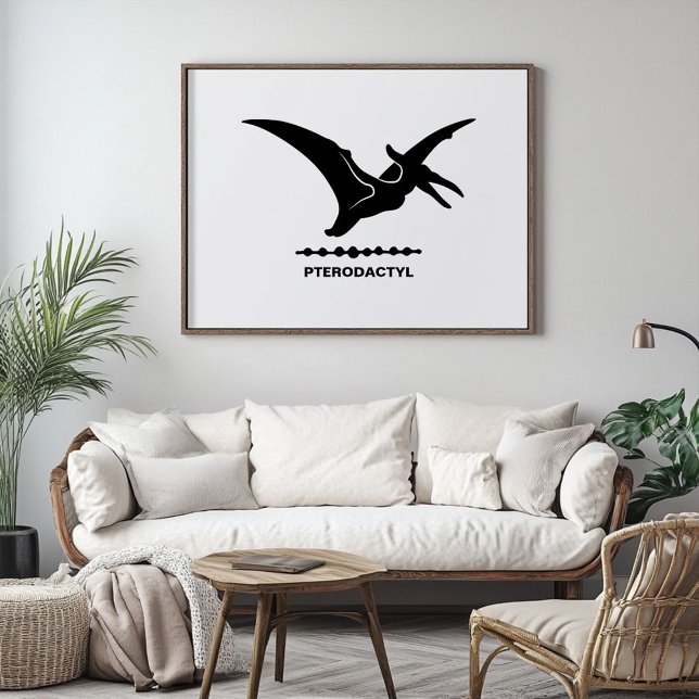 Pterodactylus-Dinosaur-Silhouette Poster (Von Creator hochgeladen)