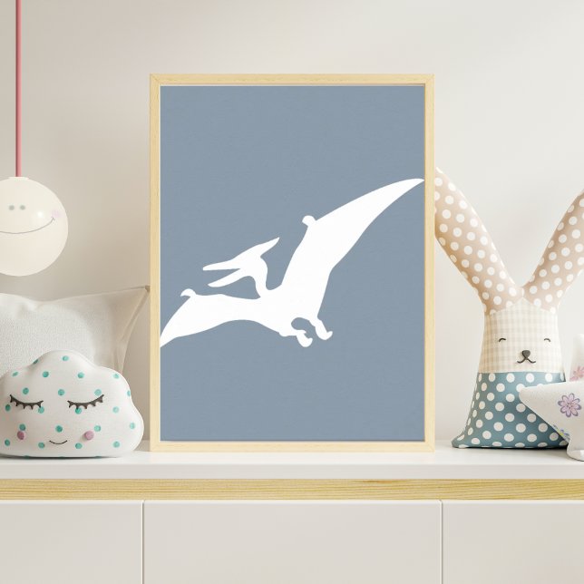 Pterodactylus-Silhouette-Kinderzimmer-Wandkunst Bl Poster (Von Creator hochgeladen)