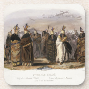 Ptihn-Tak-Ochata, Tanz der Mandan Frauen, Platte Untersetzer