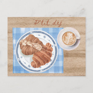 P'tit déj - Französisches Frühstück Postkarte