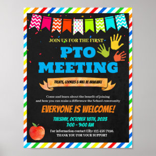 PTO PTA Sitzungsschablone Poster
