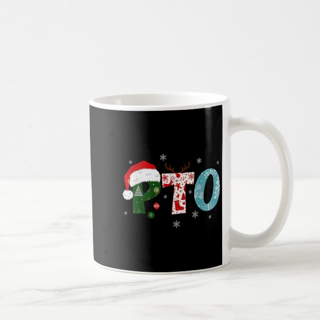 Pto Santa Hat Reindeer Parent Teacher Organization Kaffeetasse (Rechts)