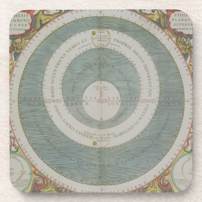 Ptolemaic System, 'vom himmlischen Atlas oder Th Untersetzer (Vorderseite)