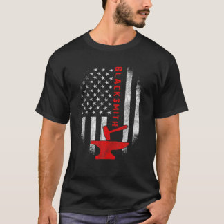 Ptriotic Blacksmith - Flag Blacksmi aus den USA T-Shirt