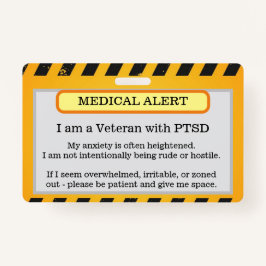 PTSD Alert-Abzeichen Ausweis