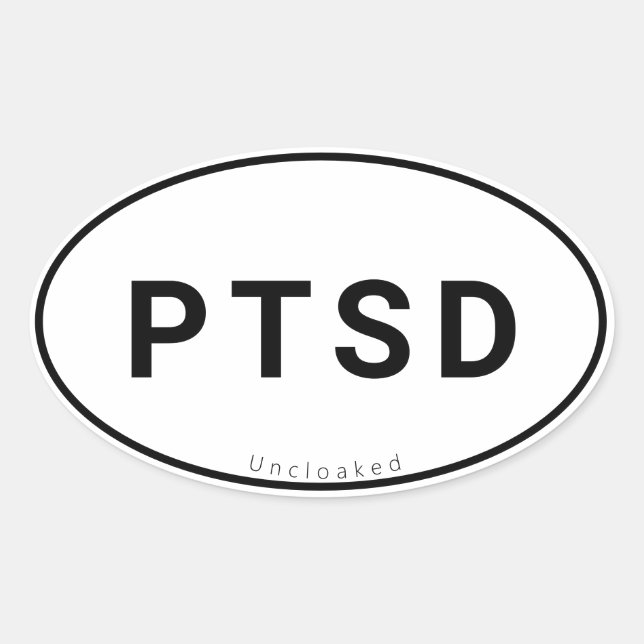 PTSD-Aufkleber Oval Ovaler Aufkleber (Vorderseite)