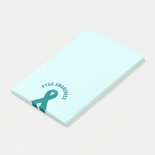 PTSD Awareness Aquamarin Ribbon Post-it Klebezettel