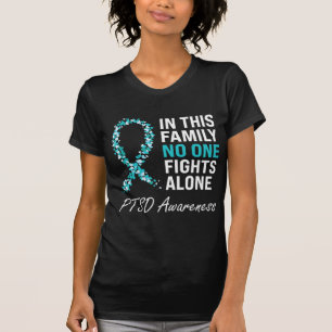 PTSD Awareness Aquamarin Ribbon T-Shirt