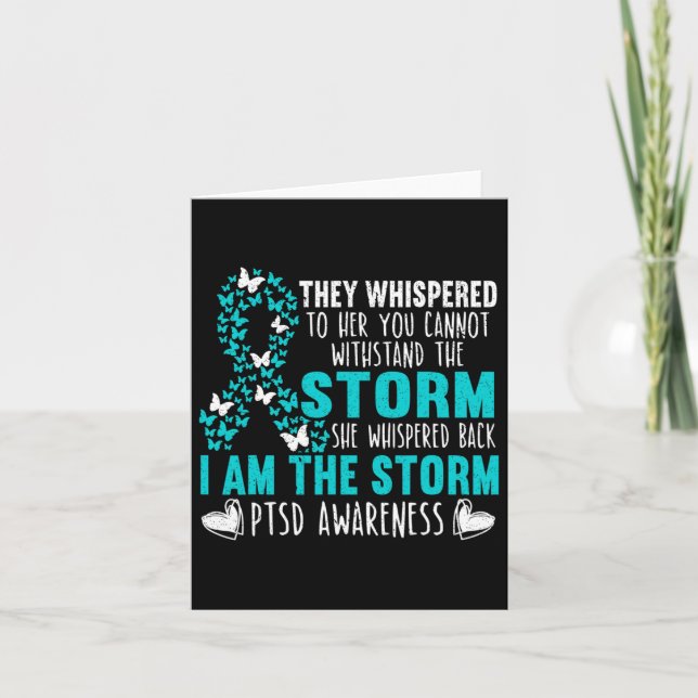 Ptsd Awareness Butterfly Posttraumatisches Stress  Karte (Vorderseite)