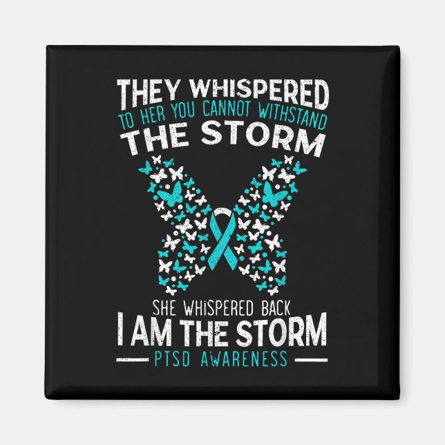 Ptsd Awareness Butterfly Posttraumatisches Stress  Magnet (Vorne)