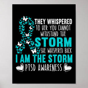 Ptsd Awareness Butterfly Posttraumatisches Stress  Poster