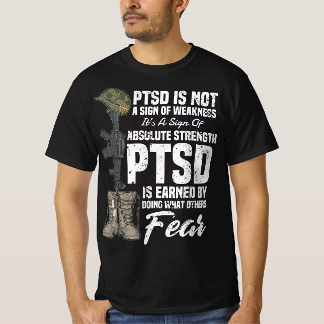 PTSD Awareness gibt Mental Wounds Seek Post Traum T-Shirt (Vorderseite)