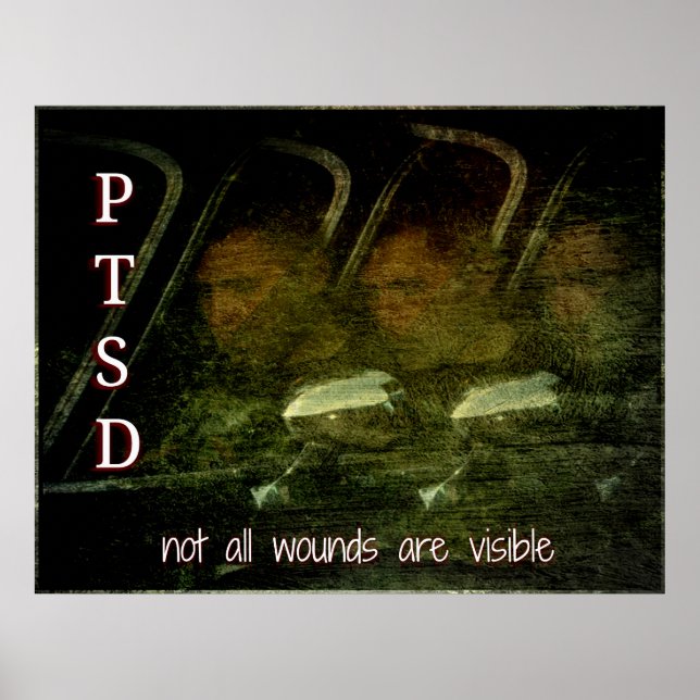 PTSD Awareness - Nicht alle Wunden sind sichtbares Poster (Vorne)