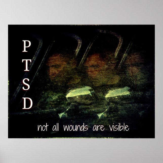 PTSD Awareness - Nicht alle Wunden sind sichtbares Poster (Vorne)