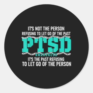Ptsd Awareness Ptsd Awareness Aquamarin Ribbon Runder Aufkleber